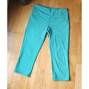 DSG Teal, Aqua, Green Womens Crop Leggings, Medium